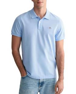 GANT Herren Reg Shield Pique Polohemd, Capri Blue, 3XL EU von GANT