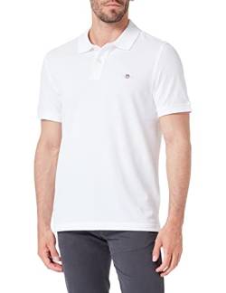 GANT Herren Reg Shield Pique Polohemd, Weiß, L EU von GANT