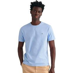 GANT Herren Reg Shield T-shirt T Shirt, Capri Blue, 4XL EU von GANT
