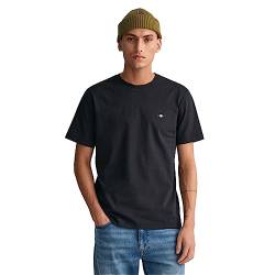 GANT Herren Reg Shield T-shirt T Shirt, Schwarz, XL EU von GANT