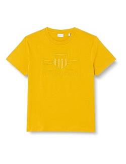 GANT Herren Reg Tonal Shield T-shirt T Shirt, Dark Mustard Yellow, 3XL EU von GANT
