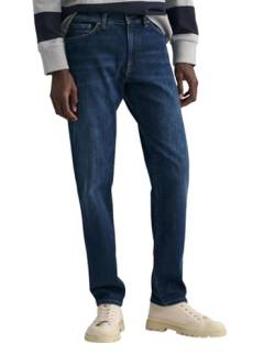 GANT Herren Slim Gant Jeans, Dark Blue Worn in, 32W / 32L EU von GANT