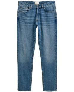 GANT Herren Slim Jeans, MID Blue Worn IN, 38W / 34L von GANT