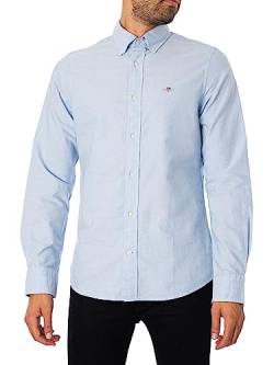 GANT Herren Slim Oxford Shirt Hemd, Light Blue, 3XL von GANT