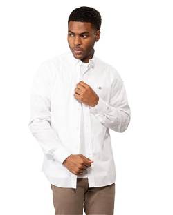 GANT Herren Slim Poplin Shirt Klassisches Hemd, Weiß, 3XL EU von GANT