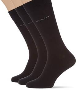 GANT Herren Soft Cotton 3-Pack Socken, Black, Standard von GANT