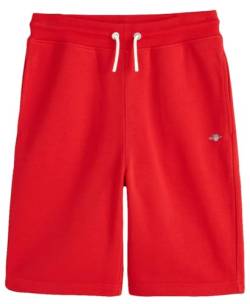 GANT Jungen Shield Sweat Lässige Shorts, Bright RED, 176 cm von GANT