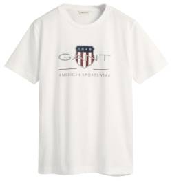 GANT Unisex Archive Shield SS T-Shirt, White, 134-140 von GANT