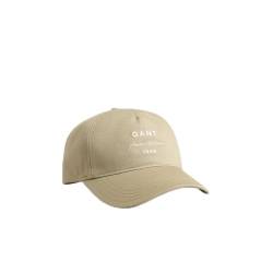GANT Unisex Logo Script Cotton Twill Cap Baseballkappe, Dried Khaki, One Size von GANT