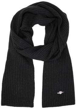 GANT Unisex Shield Wool Knit Scarf Schal, Black, Standard von GANT