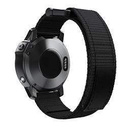 GANYUU 22 x 26 mm Smartwatch-Armband, Sport-Nylon-Ersatzband für Garmin Fenix 6 6S 6X Pro 5 5X 5S 3 HR MK2 MK1 Tactix Delta Armband, 26mm Fenix 3 3HR, Achat von GANYUU