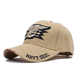 GAOXUQIANG Herren US Navy Baseballkappe Navy Seals Cap Tactical Army Cap Trucker Gorras Snapback Hut für Erwachsene,Khaki,L von GAOXUQIANG