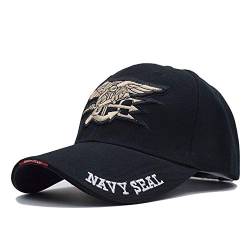 GAOXUQIANG Herren US Navy Baseballkappe Navy Seals Cap Tactical Army Cap Trucker Gorras Snapback Hut für Erwachsene,Schwarz,L von GAOXUQIANG