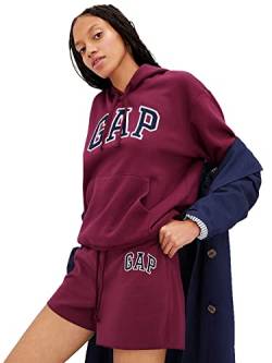 GAP Damen Kapuzen Logo Sweatshirt, Rubinwein, S von GAP