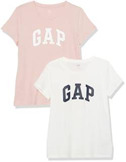 GAP Damen V Franchise CLSC Tee Pack Hemd, Pink Standard, XX-Small von GAP
