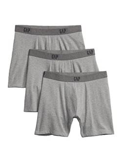 GAP Herren 3er-Pack Boxershorts Unterhosen Unterwäsche, Meliert, Grau, Large von GAP