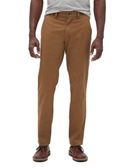 GAP Herren Essential Straight Fit Khaki Chinohose Khakihose, Palomino Brown Global, 33W / 30L von GAP