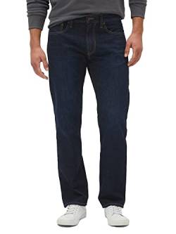 GAP Herren Straight Fit Denim Jeans, Dunkle Waschung, 33W / 32L von GAP