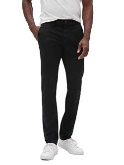 GAP Herren V-Essential Khaki Skinny Fit Khakihose, True Black, 32W / 30L von GAP