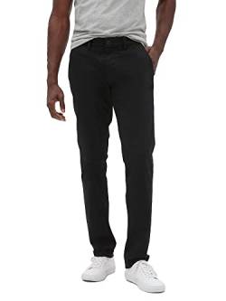 GAP Herren V-Essential Khaki Slim Fit Khakihose, True Black, 34W / 32L von GAP