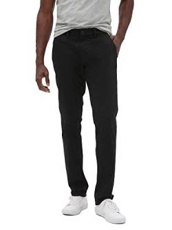 GAP Herren V-Essential Khaki Slim Fit Khakihose, True Black, 38W / 32L von GAP