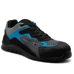 GARSPORT Herren G1 PRO Low 1 S1P Safety Shoe, SCHWARZ/ANTHRAZIT/TÜRKIS, 37 EU von GARSPORT