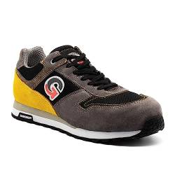 GARSPORT Herren Monza S1P Safety Shoe, GRAU/SCHWARZ/GELB, 38 EU von GARSPORT