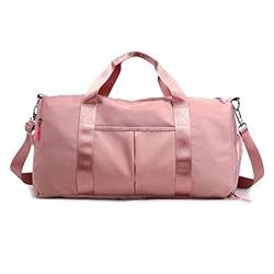 GARWAR Reisetaschen für Herren, Outdoor, große Sporttasche für Damen, Fitness, nass, trocken, Herren, Sporttasche, rosa, wasserdicht, Reise-Trainingstasche, Schuhe, Yoga-Matte, Tasche (Farbe: Pink) von GARWAR