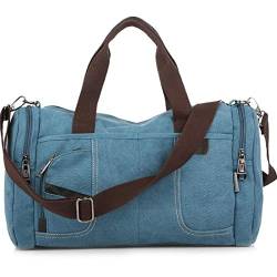 Reisetaschen für Männer, große Sporttasche, Training, Sporttasche, Männer und Frauen, Fitness-Taschen, robuste Multifunktions-Handtasche, Outdoor-Sport-Reisetasche, Yoga-Matten-Tasche (Farbe: Blau) von GARWAR