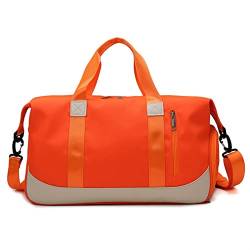 Sporttasche Damen Trocken Nass Fitnesstasche Sporttaschen Nylon Training Schultertasche Männer Reisetasche Yoga Sporttasche Schwimmen Frauen Gymtas Tasche (Farbe: Orange) von GARWAR