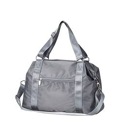 Sporttasche für Damen, Reisen, Fitness-Tasche, Sporttaschen für trockene und nasse Sportarten für Yoga, Sporttasche, Gymtas, Frau, Mann, Gepäck (Farbe: Grau) von GARWAR