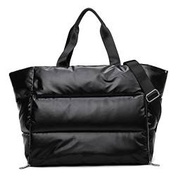 Sporttasche für Damen, für Fitnessstudio, Sporttasche, wasserdicht, Yoga-Matte, Organizer, Wochenend-Reise, Seesäcke für Damen, Sport, Fitness, Schultertasche (Farbe: Schwarz) von GARWAR