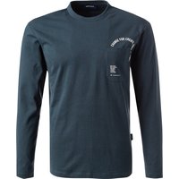 GAS Herren Longsleeve blau Baumwolle von GAS