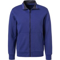 GAS Herren Sweatjacke blau Baumwolle unifarben von GAS