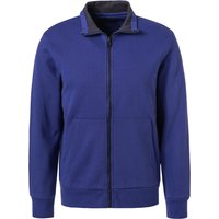 GAS Herren Sweatjacke blau Baumwolle unifarben von GAS