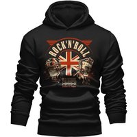 GASOLINE BANDIT® Kapuzensweatshirt United Kingdom Rock'n Roll Rockabilly Print von GASOLINE BANDIT