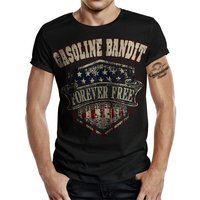 GASOLINE BANDIT® T-Shirt Gasoline Bandit: Forever Free Big Size Print von GASOLINE BANDIT