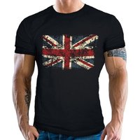 GASOLINE BANDIT® T-Shirt United Kingdom: Union Jack im vintage retro Look von GASOLINE BANDIT