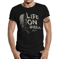 GASOLINE BANDIT® T-Shirt für Biker: Life on Wheels von GASOLINE BANDIT