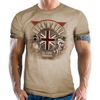 GASOLINE BANDIT® T-Shirt für Rockabilly Fans: UK Rock'n' Roll United Kingdom von GASOLINE BANDIT