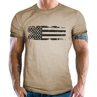 GASOLINE BANDIT® T-Shirt für US Army Fans: USA Flag Vintage Washed Jeans Look von GASOLINE BANDIT