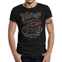 GASOLINE BANDIT® T-Shirt im original Design für Biker: Vintage Racer Farbe schwarz von GASOLINE BANDIT