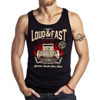 GASOLINE BANDIT® Tanktop Rockabilly Hot-Rod Muskel Shirt: Loud and Fast von GASOLINE BANDIT