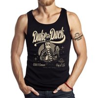 GASOLINE BANDIT® Tanktop Rockabilly Muskel-Shirt: Old School Rock'n' Roll Duke The Duck von GASOLINE BANDIT