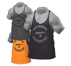 GASP Stringer, Trainings-Shirt, Tank-Top, Kraftsport-Shirt, Muskelshirt, Fitnesstop, Größe:S, Farbe:orange von GASP