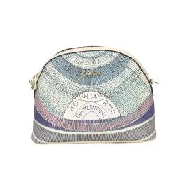 Damen-Umhängetasche Katzen Planetarium Watercolor Beige Schultertasche Crossbody mit Reißverschluss von GATTINONI