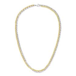 GAVU Herren Doppel Kandare Kette Halskette Gold und Silber Farbe 50cm von GAVU