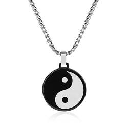 GAVU Herren Halskette mit Yin Yang Anhänger 50cm von GAVU