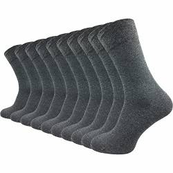 GAWILO 10 Paar PREMIUM Socken ohne drückende Naht | Damen & Herren | gekämmte Baumwolle | Business & Freizeit (35-38, anthrazit melange) von GAWILO