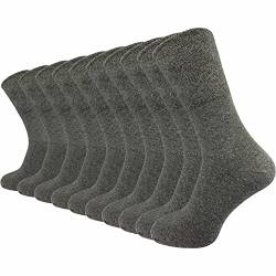 GAWILO 10 Paar PREMIUM Socken ohne drückende Naht | Damen & Herren | gekämmte Baumwolle | Komfortbund | Diabetiker geeignet (43-46, anthrazit melange) von GAWILO